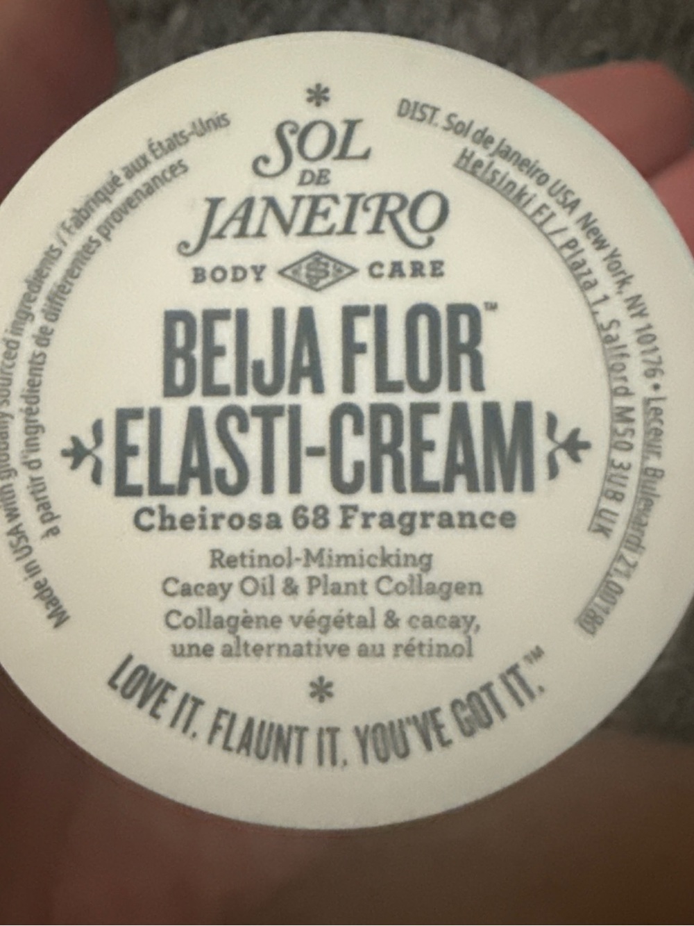 Sol de Janeiro Pink and White Mini Body Cream Jar